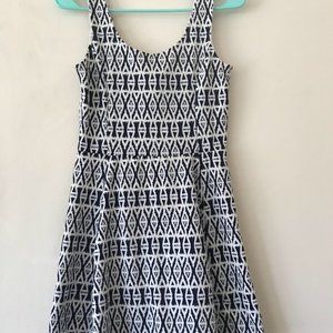 Simple Blue and White print dress.
